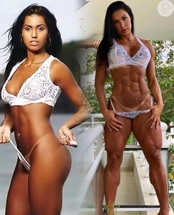 Gracyanne Barbosa mostrou mudanças no corpo em antes e depois