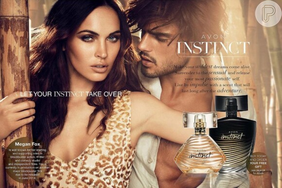 Marlon Teixeira e Megan Fox apareceram juntos na campanha publicitária de um perfume da Avon