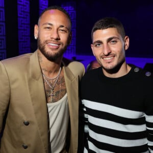 Neymar encontrou o jogador Marco Verratti, seu colega no Paris Saint-Germain