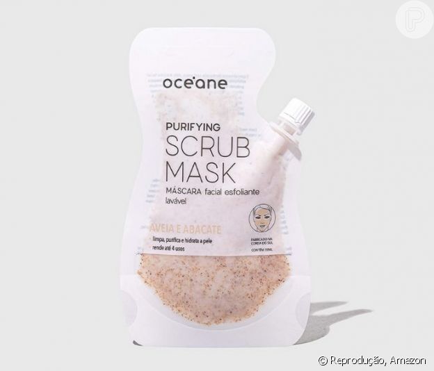 Máscara Facial Esfoliante, Purifying Scrub Mask, Océane
 