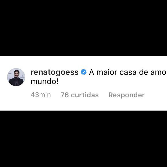Renato Góes elogiou Thaila Ayala nas redes sociais