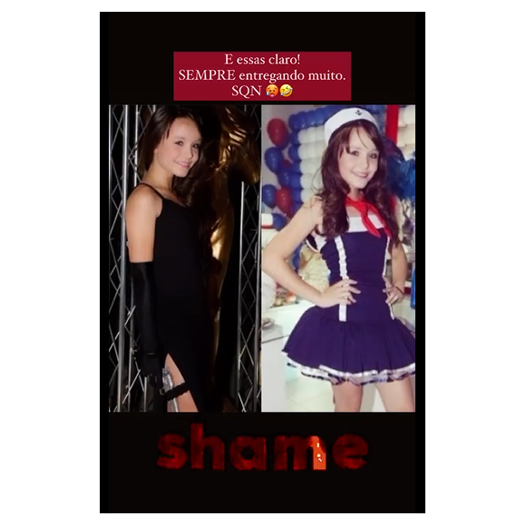 Larissa Manoela em fantasias de Halloween quando era mais nova