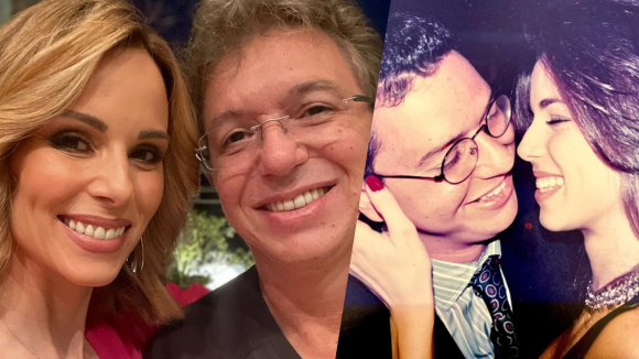 Ana Furtado mostra foto do primeiro beijo público em Boninho e se declara ao marido: 'Te amo o infinito'