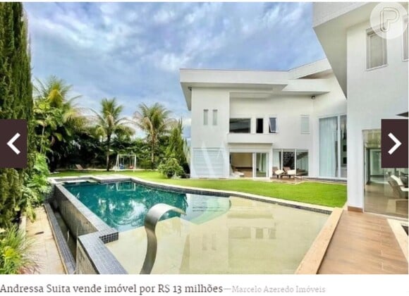 A mansão que Andressa Suíta e Gusttavo Lima moraram juntos está à venda por R$ 13 milhões