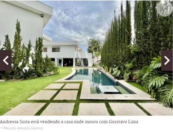 A mansão de Andressa Suita está localizada em um condomínio de luxo de Goiânia