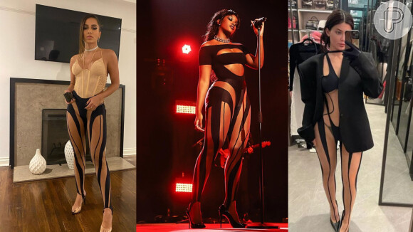 Calça com transparência vira entre as famosas como Anitta e Iza e atualiza trend da nudez fashion