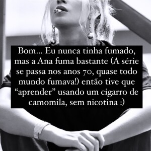 Marina Ruy Barbosa revela que aprendeu a fumar para personagem