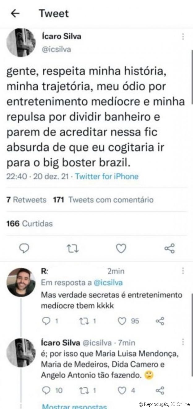 Ícaro Silva detona 'BBB 22' e gera revolta na web