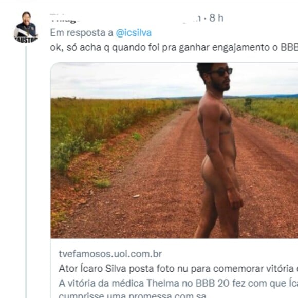 Ícaro Silva rebate seguidores