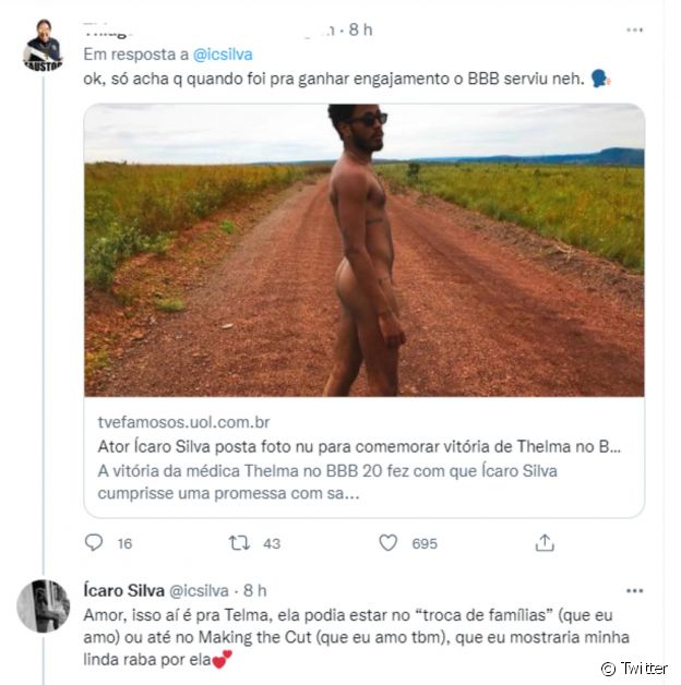 Ícaro Silva rebate seguidores