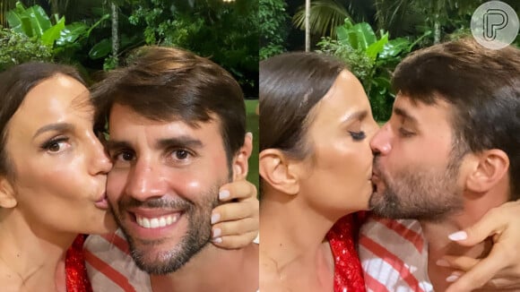 Ivete Sangalo e o marido, Daniel Cady, mandam mensagem de Natal com muitos beijos
