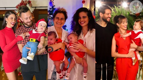 Bebês dos famosos encantam em fotos no Natal