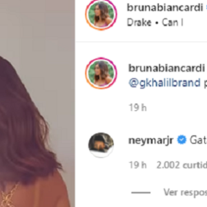 Neymar se declara para Bruna Biancardi em post na rede sociail de affair: 'Gata'