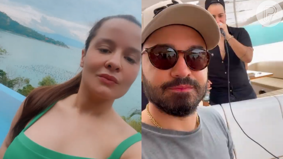 Fernando Zor e Maiara foram vistos juntos em passeio de barco nesta segunda (03), em Santa Catarina