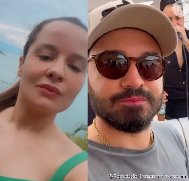 Fernando Zor e Maiara foram vistos juntos em passeio de barco nesta segunda (03), em Santa Catarina