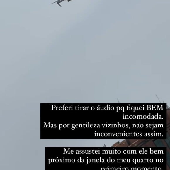 Rafa Kalimann faz apelo aos vizinhos após flagrar drone: 'Não sejam inconvenientes assim'