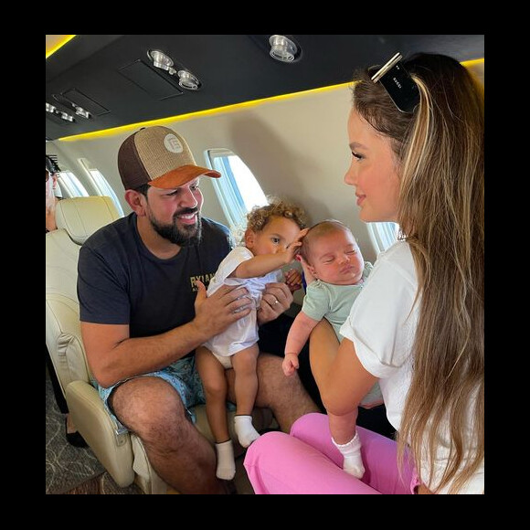 Biah Rodrigues e os filhos costumam viajar com Sorocaba quando conseguem, mas não é sempre