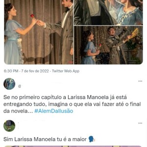 Larissa Manoela em 'Além da Ilusão': atriz é elogiada pelo primeiro trabalho na Globo e vai parar nos assuntos mais comentados do Twitter