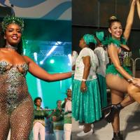 Iza desfila pela Imperatriz na abertura do Carnaval do Rio com a presença de Hariany Almeida