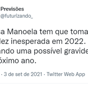 A previsão da suposta gravidez da Larissa Manoela foi feita em setembro de 2021, mas voltou a viralizar por conta de uma coincidência envolvendo João Guilherme