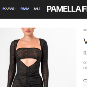 Vestido é encontrado no e-commerce da marca By Pamella Ferrari