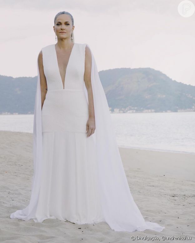 Vestido de noiva escolhido pela empresária Piny Montoro tem design minimalista