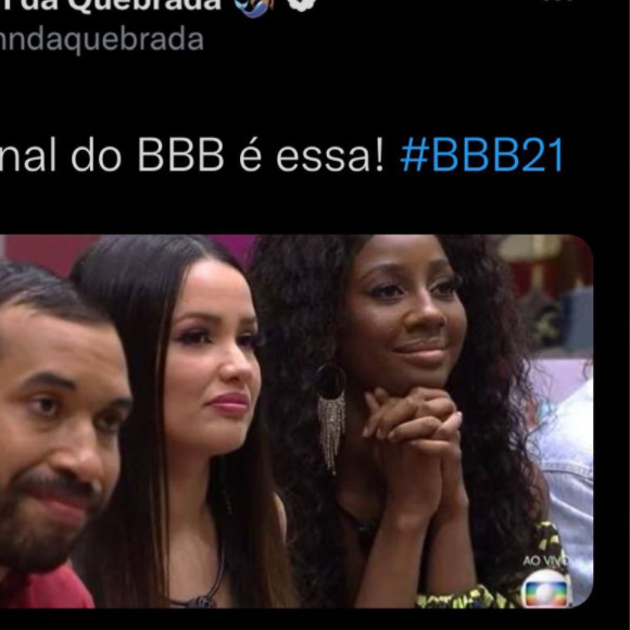 Linn da Quebrada não escondeu a torcida para o trio Juliette, Gil do Vigor e Camilla de Lucas