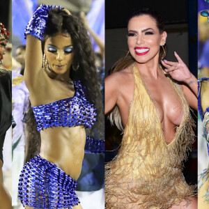 Carnaval 2022: famosas exibem físico e corpo escutural em ensaios técnicos nas escolas de samba do Rio e de São Paulo
