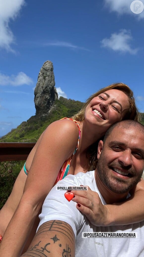 Paolla Oliveira e Diogo Nogueira passaram a dividir registros românticos com os fãs nas redes sociais