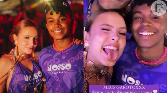 Larissa Manoela reencontra Jean Paulo, de 'Carrossel', em camarote de Carnaval: 'Foi absurdo'