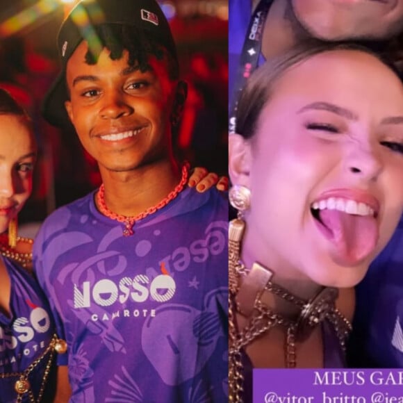 Larissa Manoela reencontra Jean Paulo, de 'Carrossel', em camarote de Carnaval: 'Foi absurdo'