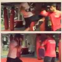Klebber Toledo mostra golpes durante treino intenso de kickboxing no Instagram
