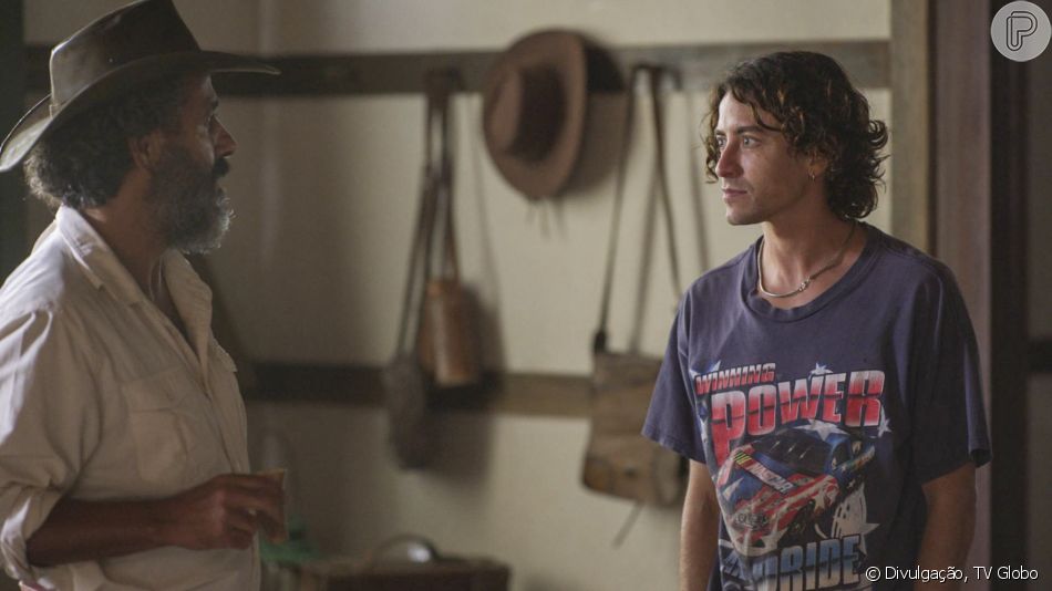 José Leôncio (Marcos Palmeira) e o filho Jove (Jesuíta Barbosa) vão brigar mais uma vez na novela 'Pantanal'