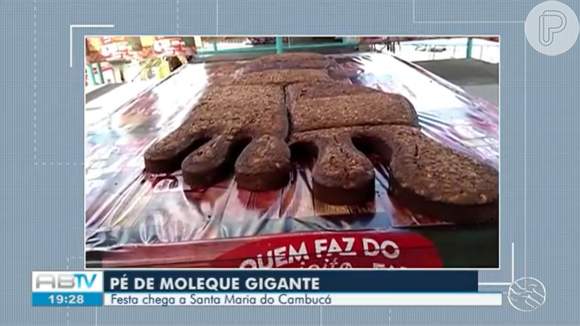 São João de Caruaru: comidas gigantes são um dos principais destaques. O pé-de-moleque gigante sempre rouba a cena!