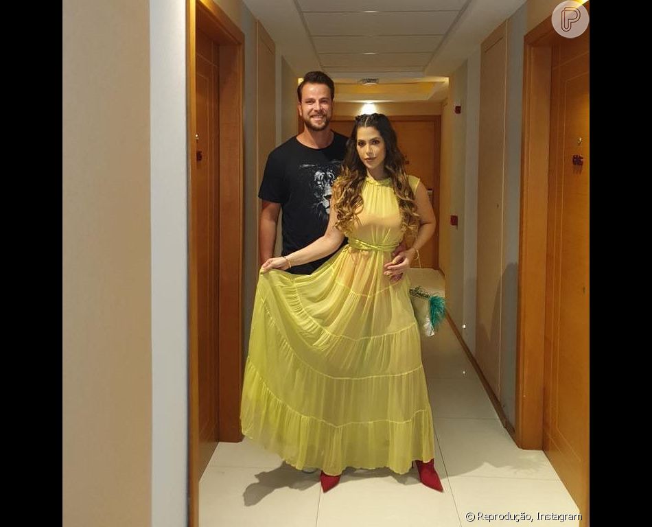 Laís Caldas armou uma surpresa romântica no quarto do hotel em que estava hospedada para receber Gustavo Marsengo