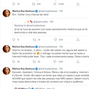 Marina Ruy Barbosa chorou com a entrevista de Luísa Sonza