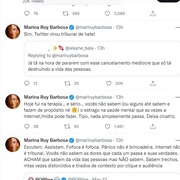 Marina Ruy Barbosa chorou com a entrevista de Luísa Sonza