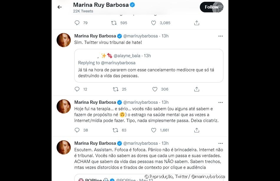 Marina Ruy Barbosa chorou com a entrevista de Luísa Sonza