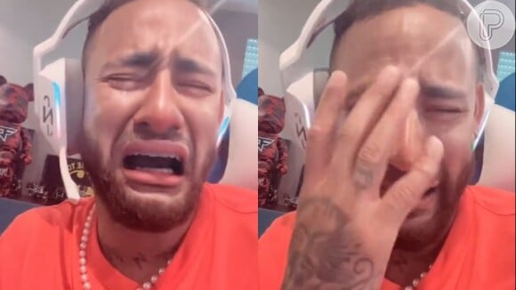 Neymar usou o filtro do Instagram que imita choro e brincou 'estou muito feliz'