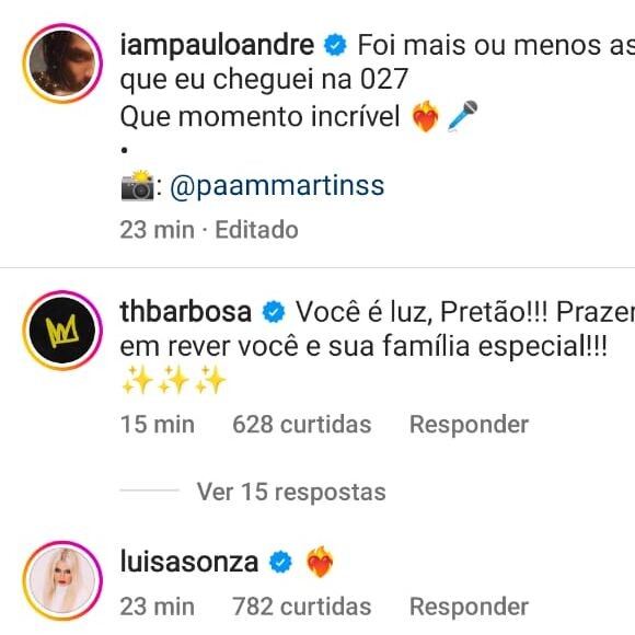 Luísa Sonza e Paulo André chegaram a trocar mensagens em público nas redes sociais, o que atiçou ainda mais os 'shippers'