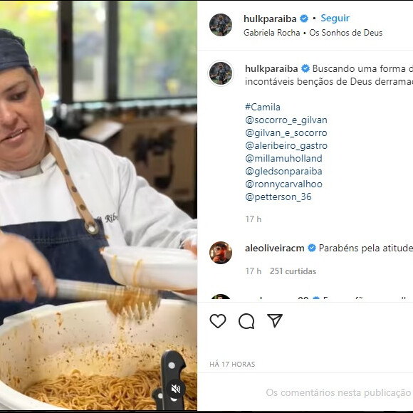 Hulk distribuiu agasalhos e quentinhas a moradores de rua