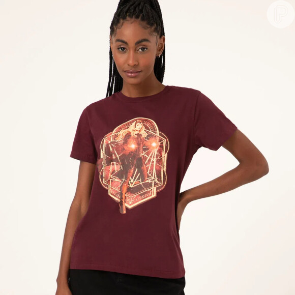 Amiga que é fã de série vai adorar a Camiseta Manga Curta WandaVision, da C&A