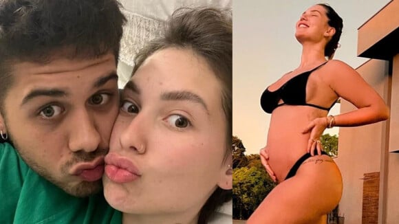 Virginia Fonseca, grávida de 6 meses, posa de biquíni, exibe tatuagem secreta e tira Zé Felipe do sério