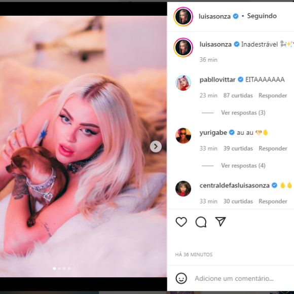 Luísa Sonza apareceu completamente nua em novas fotos de ensaio