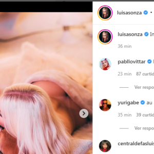 Nua, Luísa Sonza posou com seus pets 