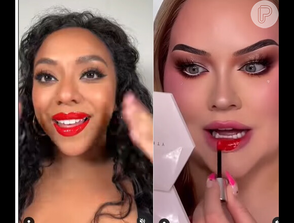 Influenciadoras de moda de vários países fizeram vídeos surpresas com o efeito inovador do batom Atomic Shake Long Lasting Liquid Lipstick