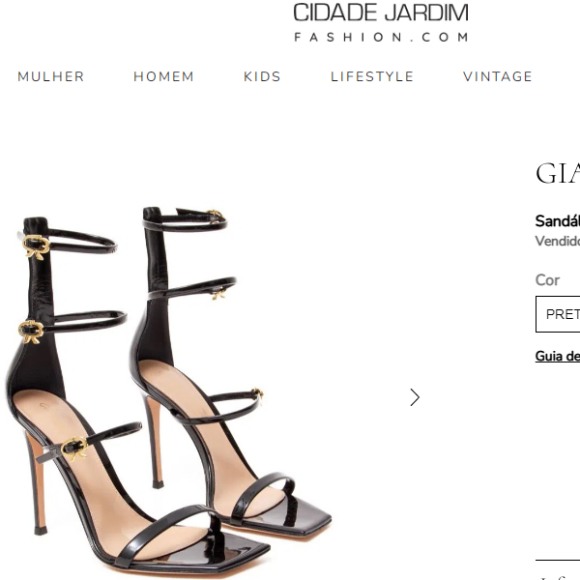 Calçado de Anitta no VMA pode ser comprado no e-commerce CJ Fashion na cor preta