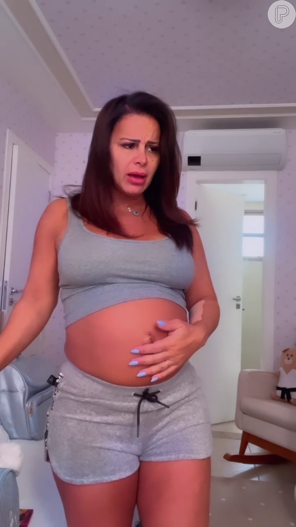 Viviane Araujo fez um vídeo divertido para brincar com a expectativa pela chegada do primeiro filho, Joaquim