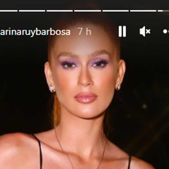 Make de Marina Ruy Barbosa ornava com paleta de cores do broche 