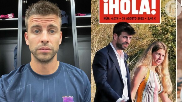 Nova namorada de Piqué é vista lendo notícias de Shakira
